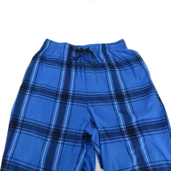 Perry Ellis Men's Plaid Blue Sleep Pajama Pants Large Drawstring Waist NWT $44 - Picture 3 of 6